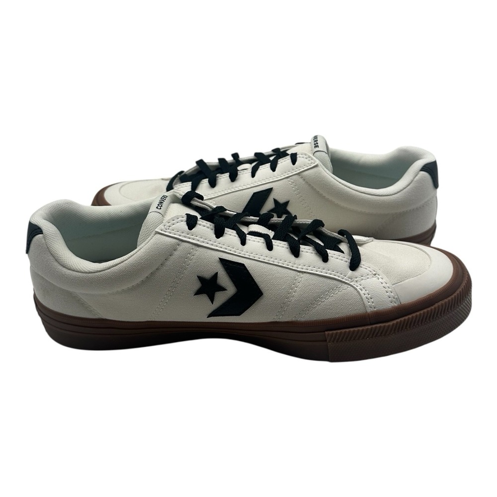 Converse Sport‎ Casual Ox Shoes Men's Size 10 White Black Low Sneakers A13787C - Picture 7 of 10